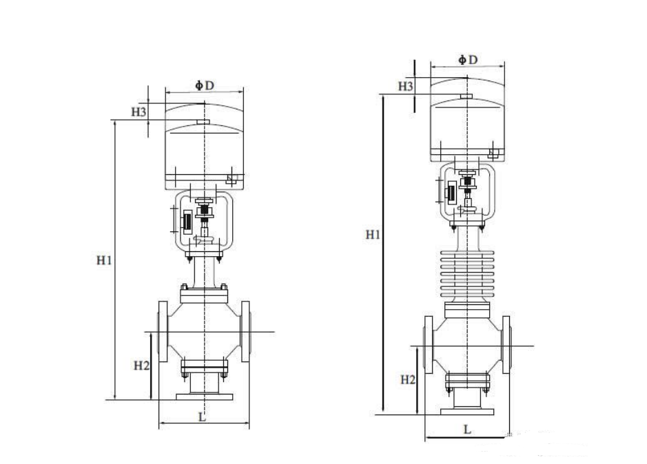 電動(dòng)三通調(diào)節(jié)閥工作原理圖 電動(dòng)三通調(diào)節(jié)閥工作原理圖