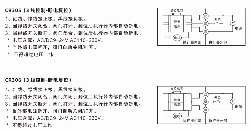 精小型電動球閥接線圖 精小型電動球閥接線圖