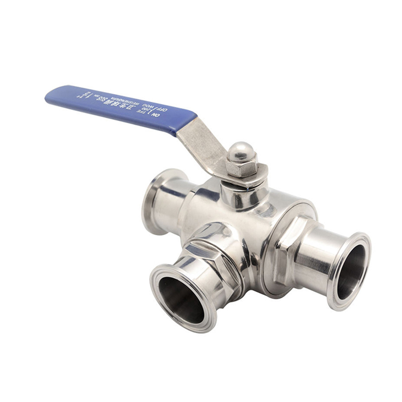 CB-10-W-T不銹鋼手動(dòng)三通衛(wèi)生級(jí)卡箍快裝球閥