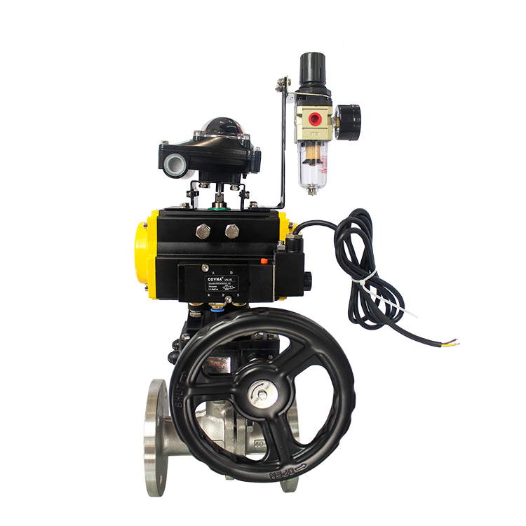 HK55-3PS-F氣動三片式法蘭球閥