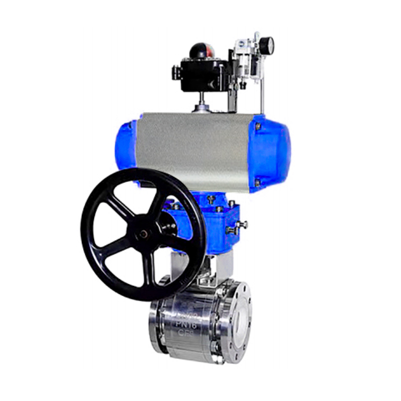 氣動三片式陶瓷球閥